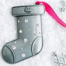 Paparazzi 2020 Christmas Ornament Bling Stocking. Cute metal with bling rhinestones! New in bag Measures approximately 3.25” Hangs on a pink ribbon