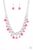 Paparazzi SET Fiercely Fancy Necklace & Fancy Fascination Bracelet - Pink