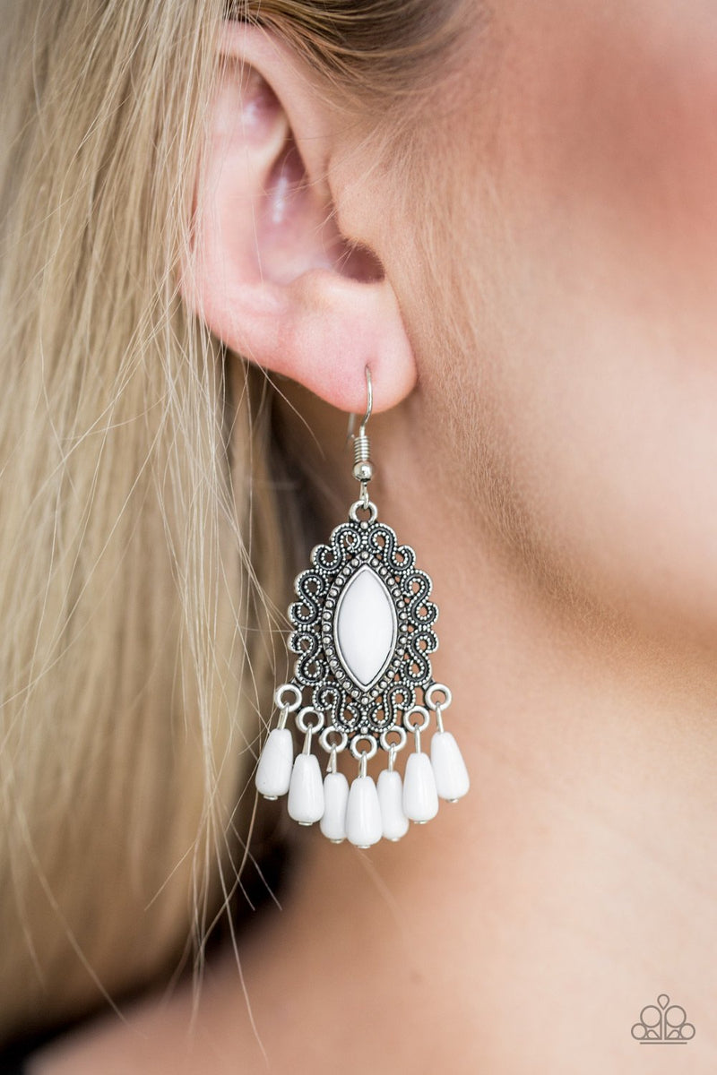 Ulla Fish Hook Earring with Small Beads — Style Nomads