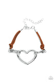 Paparazzi SET Fashionable Flirt Necklace & Flirty Flavour Bracelet - Brown