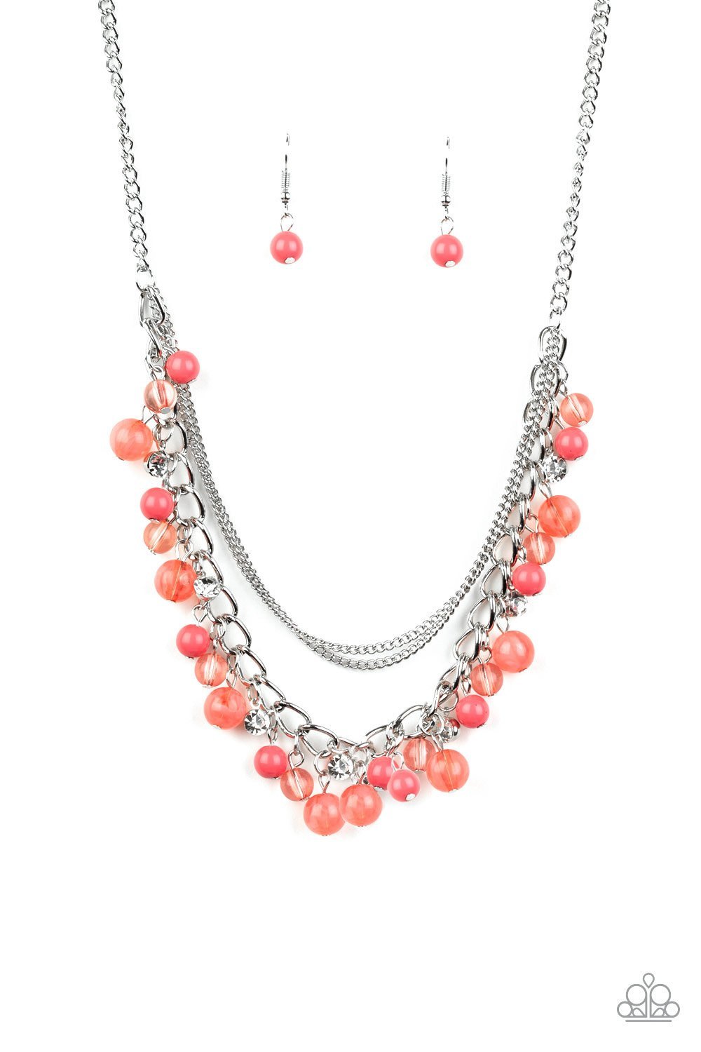 Paparazzi coral online necklace