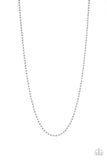 Paparazzi Cadet Casual - Silver - A dainty strand of silver ball chain drapes across the chest for a casual look. Features an adjustable ball chain connector.