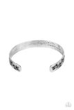 Paparazzi Frond Fable - Silver Bracelet - The ends of a dainty silver cuff are cutout and embossed in leafy filigree, creating a simple seasonal centerpiece around the wrist.