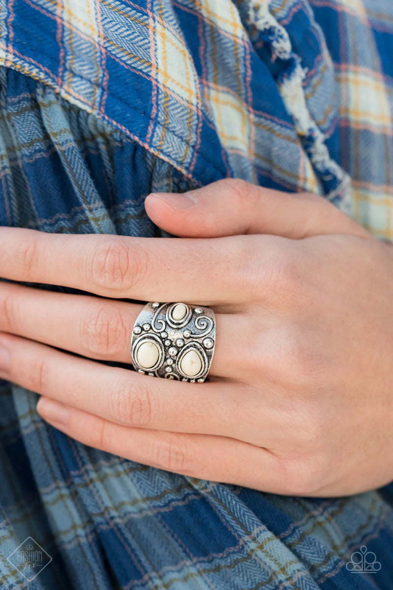 Paparazzi Modern Mountain Ranger - White Ring
