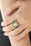 Paparazzi Tangy Texture - Yellow Ring