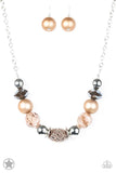 Paparazzi Blockbuster SET A Warm Welcome Necklace & All Cozied Up Bracelet - Brown - Sets