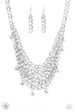 Paparazzi Blockbuster Fishing for Compliments - Silver - Necklaces