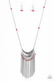 Paparazzi Desert Trance- Red - Necklaces