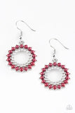 Paparazzi Wreathed in Radiance - Red - Earrings