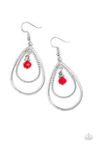Paparazzi REIGN On My Parade - Red - Earrings