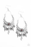 Paparazzi Nature Escape - Red - Earrings