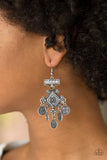 Paparazzi Unexplored Lands - Silver Radiating with tribal inspired details, silver coin-like discs swing from the bottom of an ornate silver frame, creating a whimsical fringe. Earring attaches to a standard fishhook fitting.

