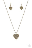 Paparazzi Look Into Your Heart- Brass - Necklaces