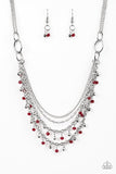 Paparazzi SET Financially Fabulous Necklace & Cash Confidence Bracelet - Red - Set