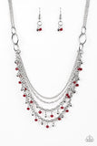 Paparazzi Financially Fabulous - Red - Necklaces