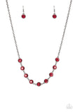 Paparazzi Starlit Socials - Red - Necklace