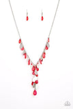 Paparazzi Sailboat Sunsets - Red - Necklaces