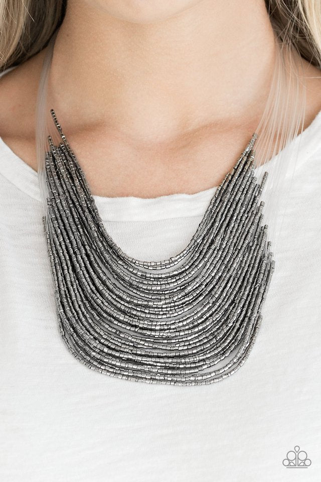 SCARFed for Attention Gunmetal Scarf Necklace – WICKED WONDERS