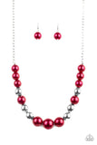 Paparazzi Take Note - Red - Necklaces