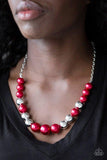 Paparazzi Take Note - Red - Necklaces