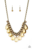 Paparazzi Fashionista Flair - Brass Necklace - Necklaces