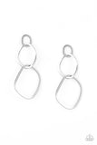 Paparazzi Twisted Trio - Silver - Earrings