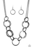 Paparazzi Jump Into The Ring - Black - Necklaces