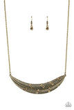 Paparazzi Say You QUILL - Brass - Necklace