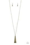Paparazzi Prized Pendulum- Brass - Necklaces