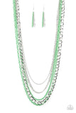 Paparazzi Industrial Vibrance - Green - Necklaces