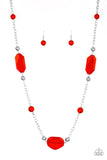 Paparazzi Crystal Charm - Red - Necklaces