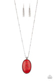 Paparazzi Stone Stampede- Red - Necklaces