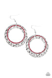 Paparazzi Cinematic Shimmer - Red - Earrings