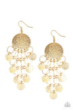 Paparazzi Turn On The BRIGHTS - Gold - Earrings