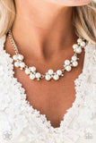 Paparazzi Blockbuster SET Love Story Necklace and I Do Bracelet - White - Sets
