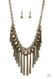 Paparazzi Industrial Intensity - Brass - Necklaces