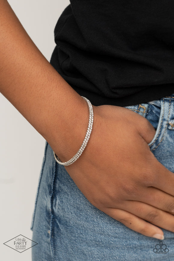 Paparazzi Sleek Sparkle - White Bracelet – A Finishing Touch Jewelry