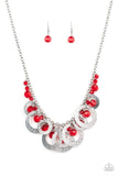 Paparazzi Turn It Up - Red - Necklace
