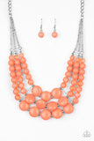 Paparazzi Flirtatiously Fruity - Orange - Necklaces