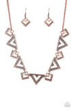 Paparazzi Giza Goals - Copper - Necklace