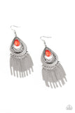 Paparazzi Scattered Storms - Red - Earrings