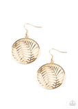 Paparazzi Palm Perfection - Gold - Earrings