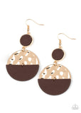 Paparazzi Natural Element - Gold - Earrings