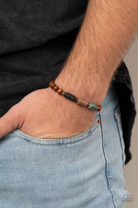 Paparazzi ZEN Most Wanted - Copper - Bracelet  -  Colorful stone beads, copper accents, and earthy wooden beads are threaded along stretchy bands around the wrist for a seasonal flair.

