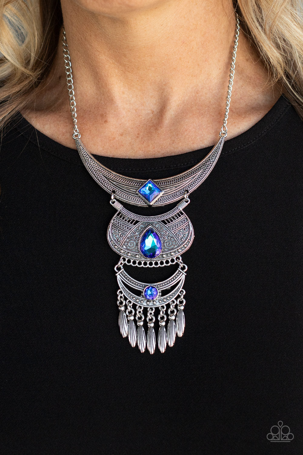 Grounded Glamour - blue - Paparazzi necklace – JewelryBlingThing
