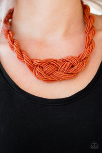 Paparazzi A Standing Ovation - Orange - Necklace
