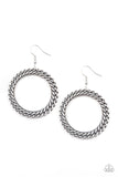 Paparazzi Above The Rims - Silver - Earrings