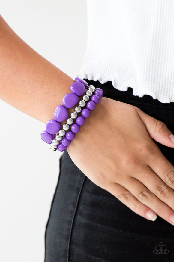 Paparazzi Color Venture - Purple - Bracelet