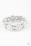 Paparazzi Dancing Dahlias - White - Bracelet