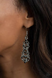 Paparazzi Diva Decorum - Black - Earrings
Sporadically dotted in glassy black rhinestones, studded silver filigree delicately whirls into a stacked lure for an elegant display. Earring attaches to a standard fishhook fitting.
